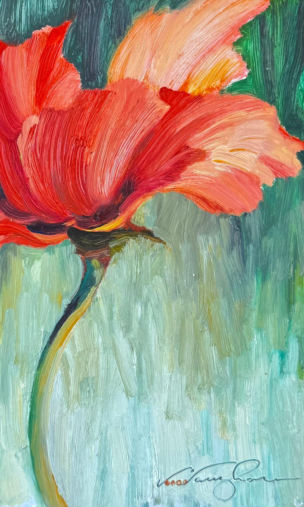 A travers un autre coquelicot Impressionnisme Floral 10