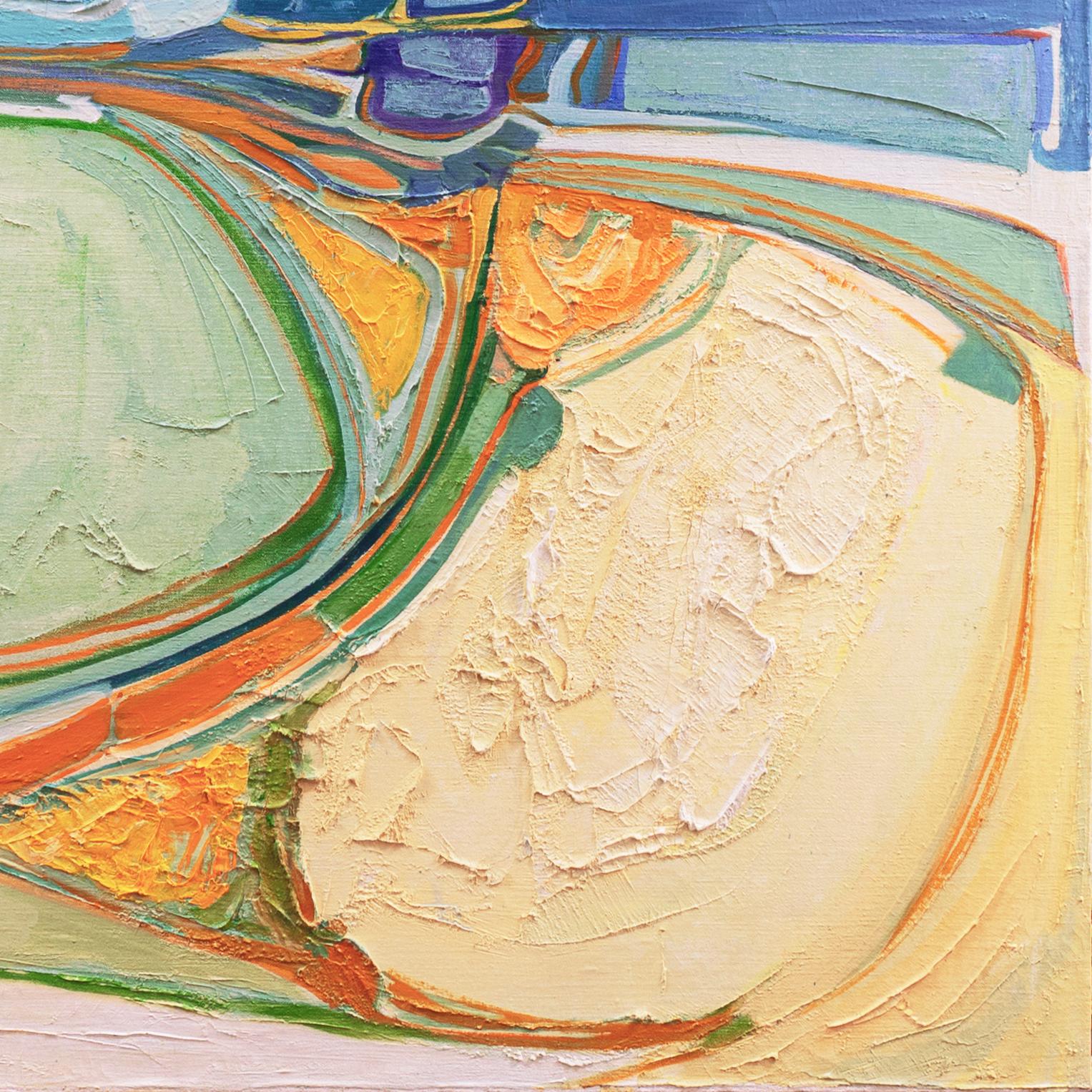 „Abstract“, New York Art Students League, Boulder, Bay Area Woman Artist, Künstlerin (Beige), Abstract Painting, von Virginia Wood