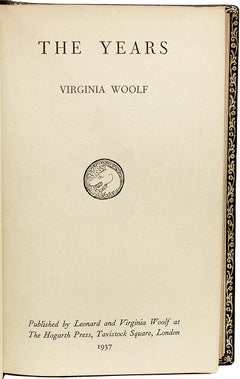 Virginia Woolf. the Years, First Edition, 1937 in a Fine Full Leather Binding