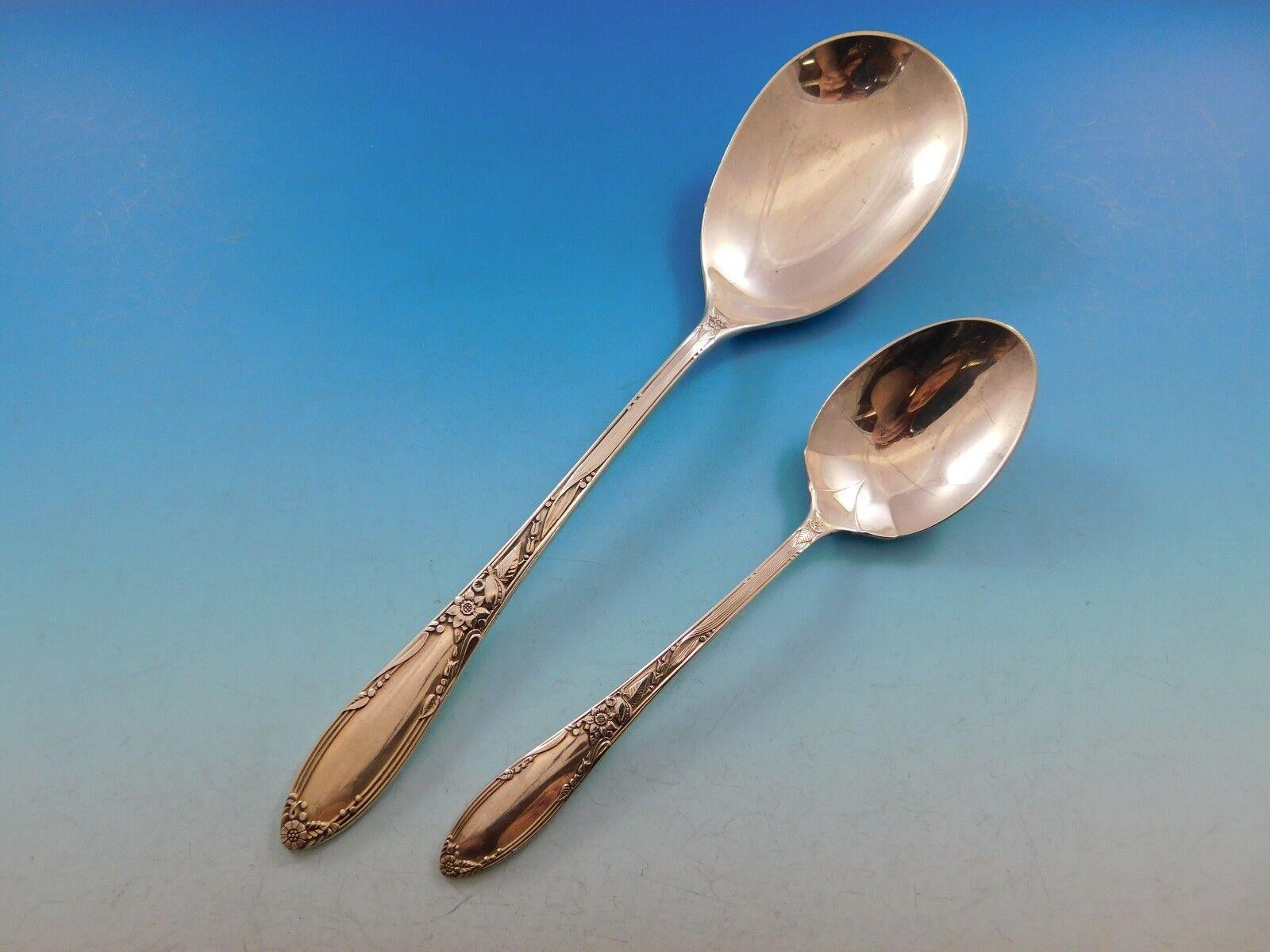 20th Century Virginian by Oneida Sterling Silver Flatware Set for 8 Service 52 Pieces For Sale