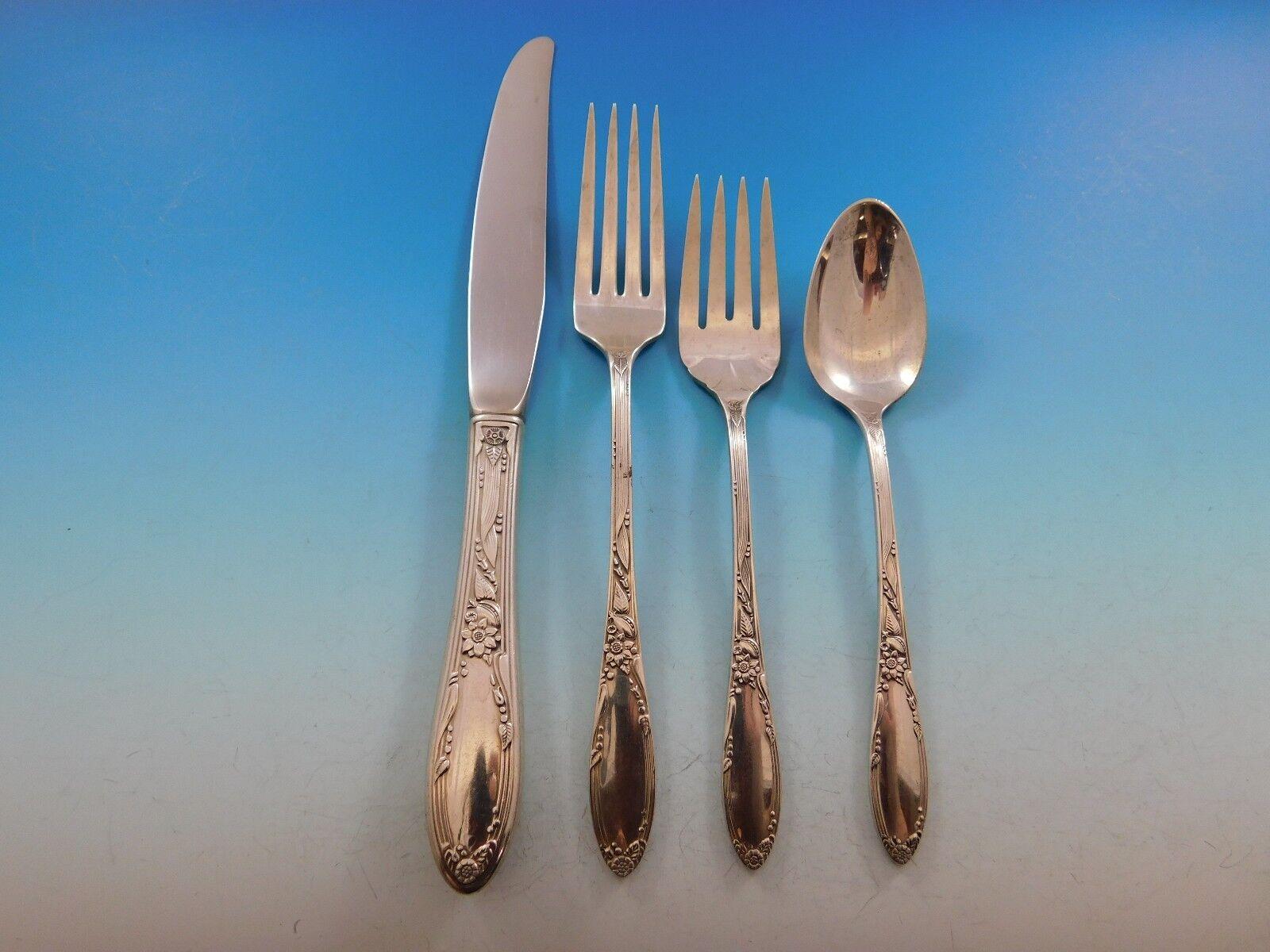 Virginian by Oneida Sterling Silver Flatware Set for 8 Service 52 Pieces For Sale 3