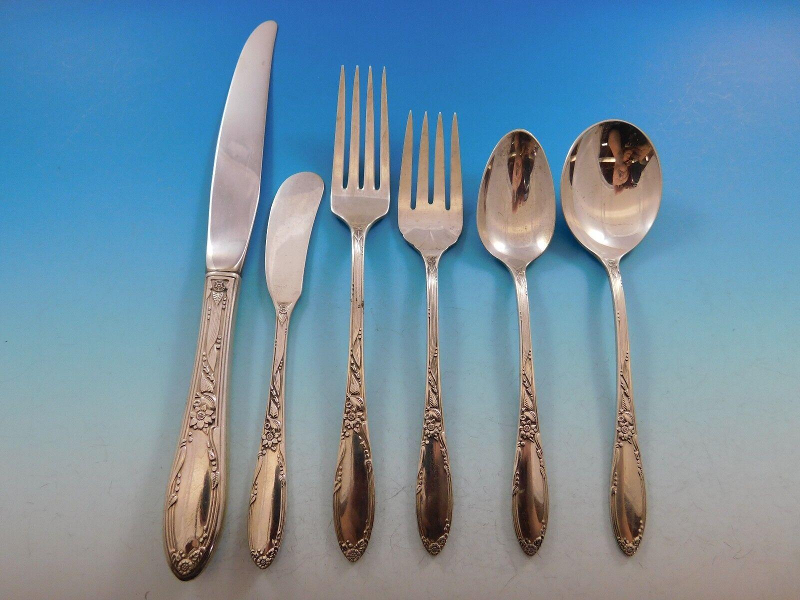Virginian by Oneida Sterling Silver Flatware Set for 8 Service 52 Pieces For Sale 4