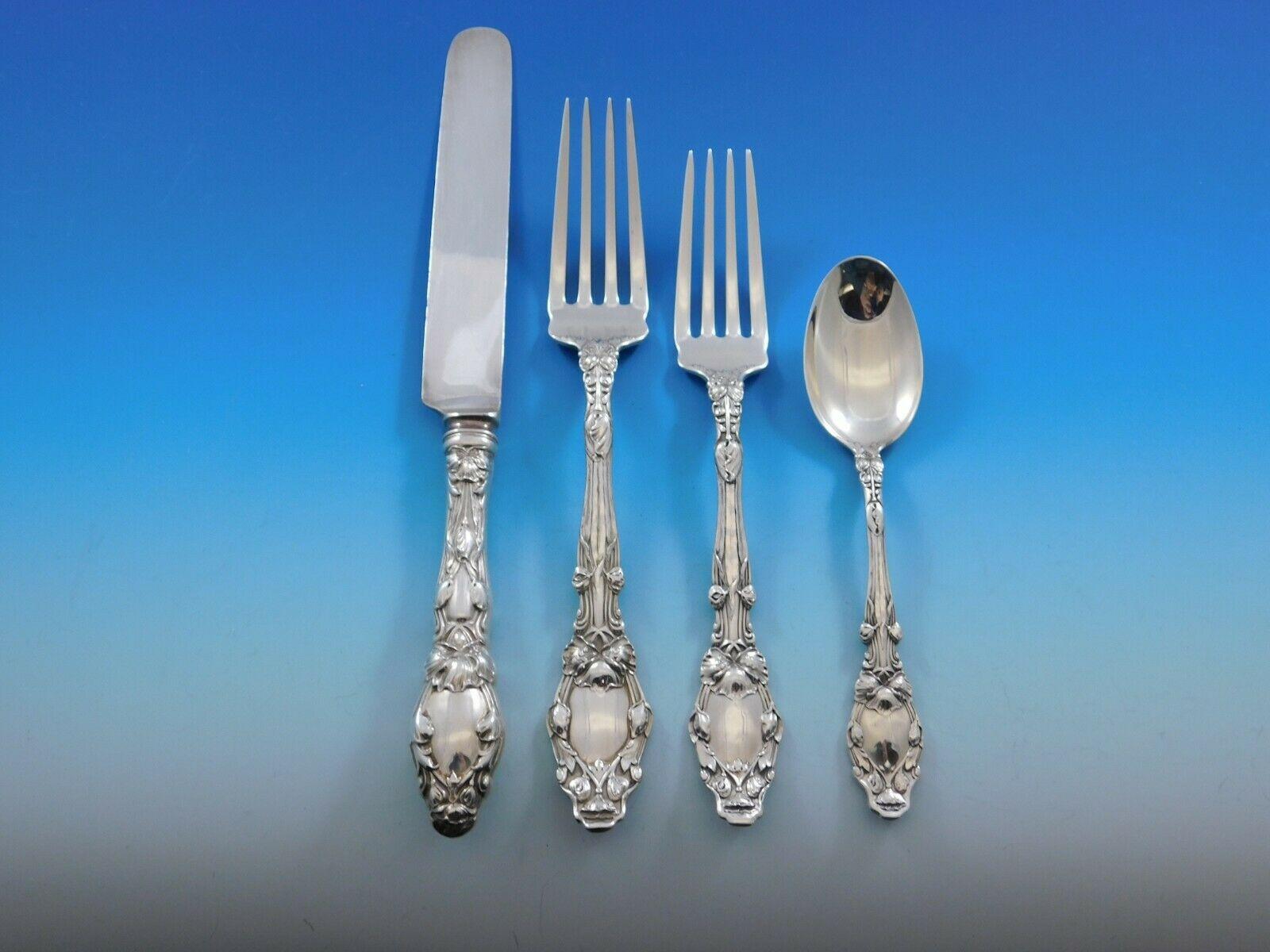 Art Nouveau Virginiana by Gorham Sterling Silver Flatware Set 8 Service 94 pcs No Monogram