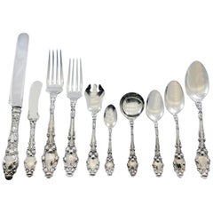 Antique Virginiana by Gorham Sterling Silver Flatware Set 8 Service 94 pcs No Monogram