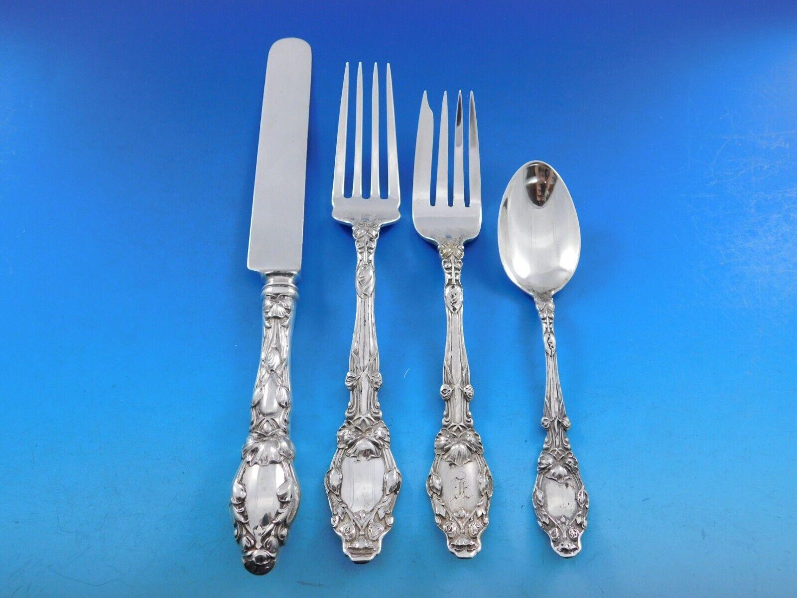 Virginiana by Gorham Juego de Cubiertos de Plata de Ley para 12 Servicio de Cena de 173 piezas en Excelente estado para la venta en Big Bend, WI