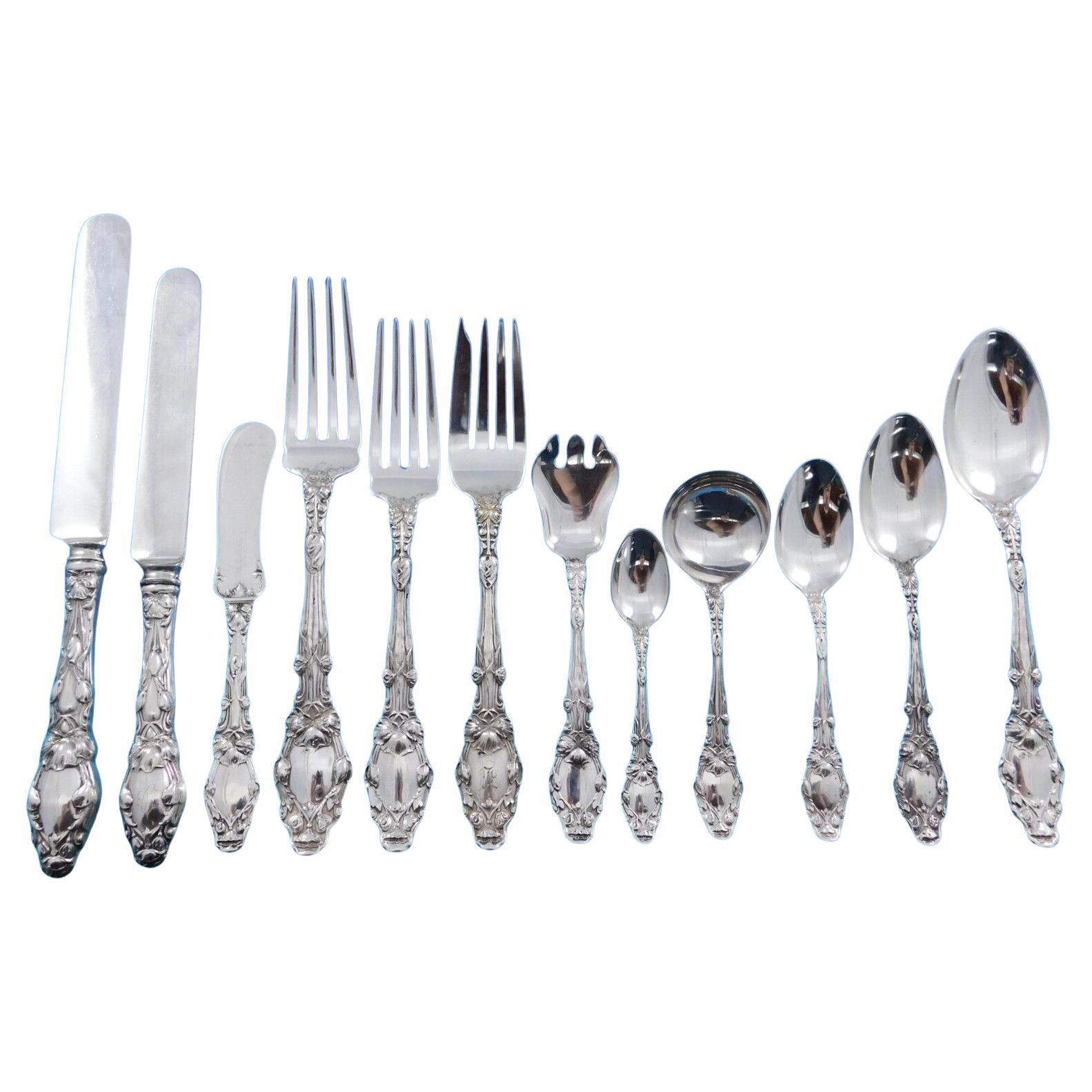 Virginiana by Gorham Juego de Cubiertos de Plata de Ley para 12 Servicio de Cena de 173 piezas