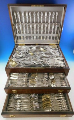 Virginiana by Gorham Sterling Silver Flatware Set for 12 Service 186 Pcs Dinner