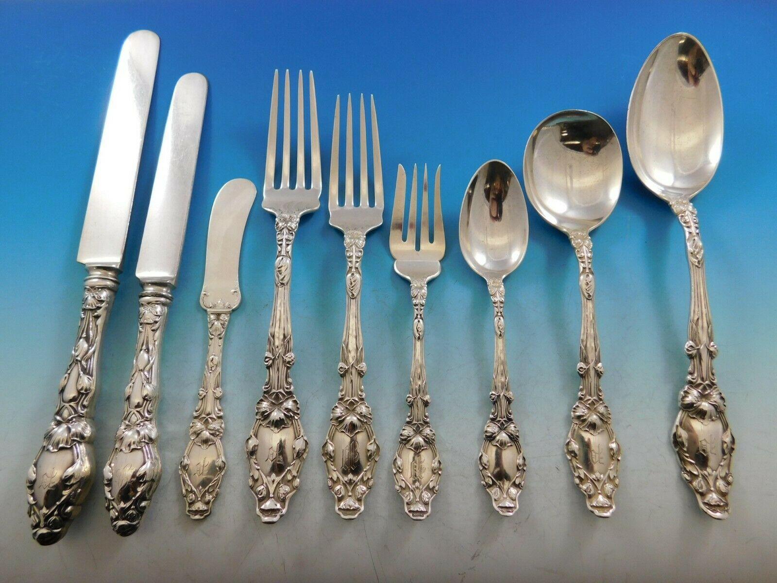 Virginiana by Gorham Sterling Silver Flatware Set for 6 Service 57 Pieces Dinner In Excellent Condition For Sale In Big Bend, WI