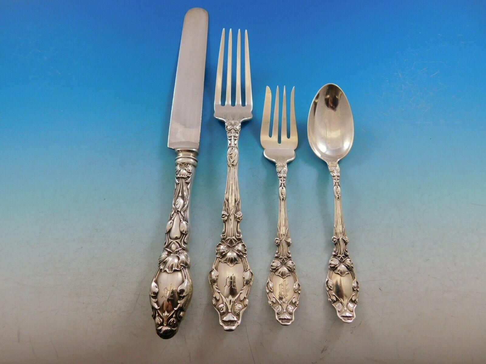 20th Century Virginiana by Gorham Sterling Silver Flatware Set for 6 Service 57 Pieces Dinner For Sale