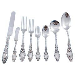 Virginiana by Gorham Juego de Cubiertos de Plata de Ley para 8 Servicio de Cena de 48 Piezas