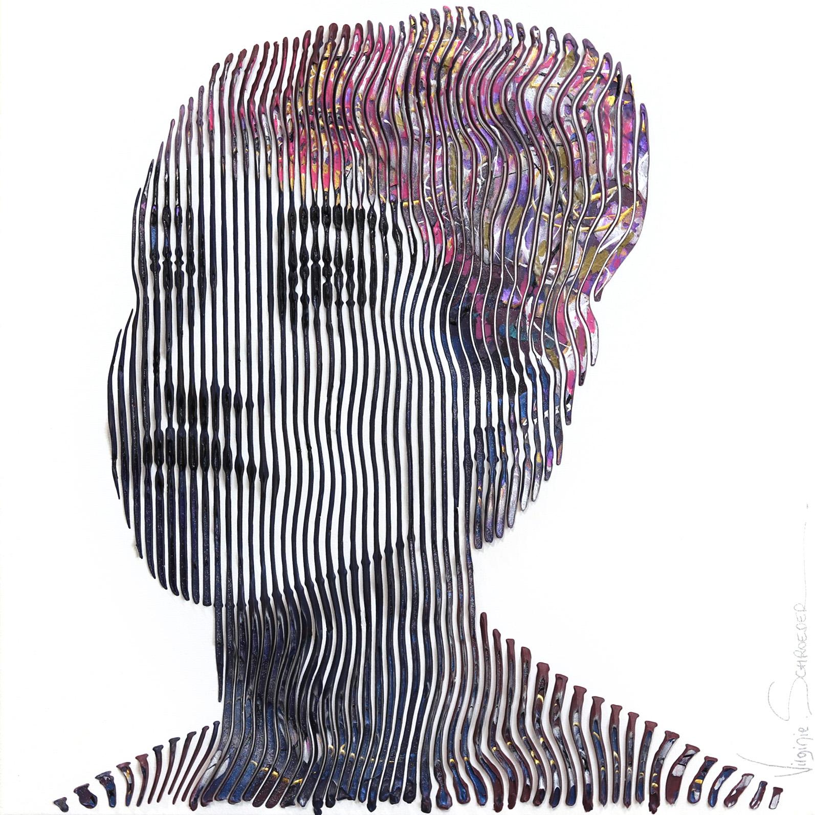 Virginie Schroeder Portrait Painting - Aretha Franklin A Star Forever