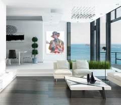 Can You See Me Jimi Hendrix - 3D Textured Paint Portrait Original Figurative Art