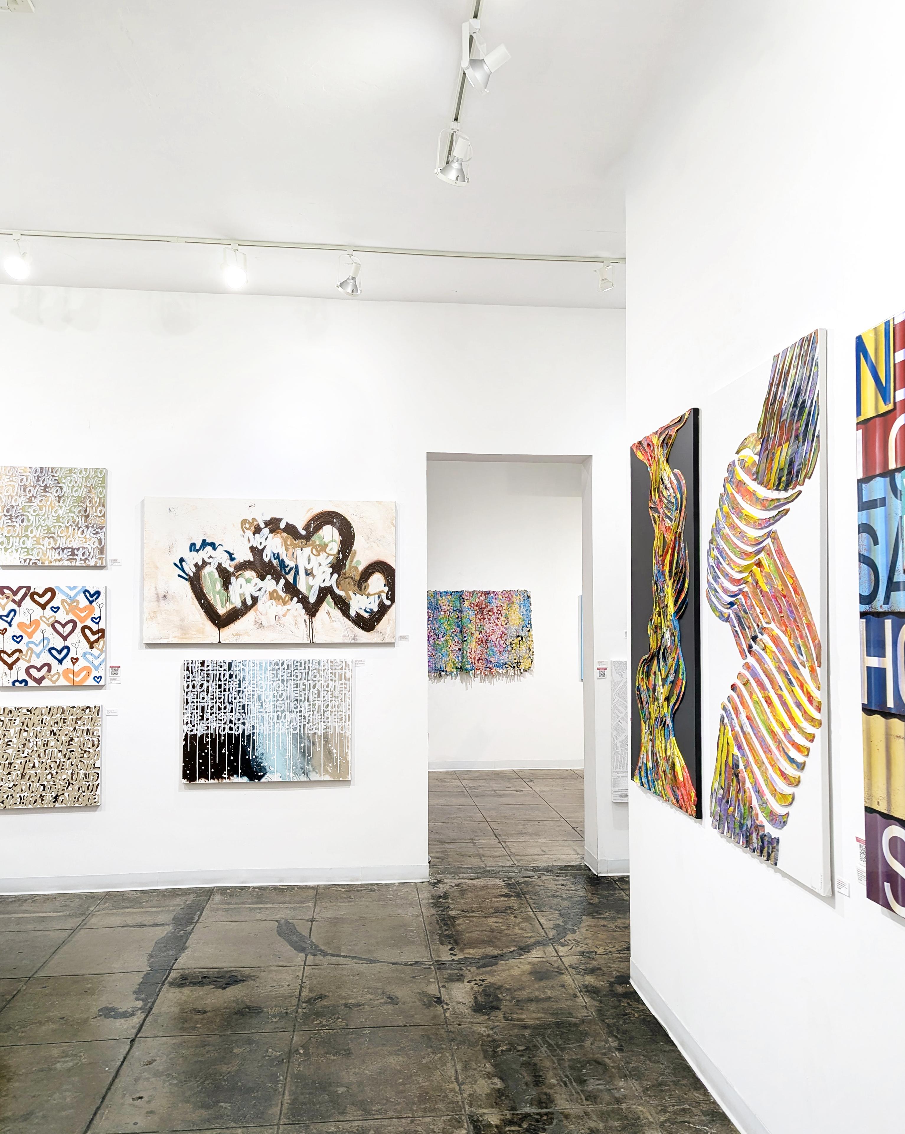 Cosmic Dance Connects Everything In The Universum – Abstraktes 3D-Texturalgemälde im Angebot 4