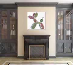 Dog Balloon Iconic Forever - Minimalist Abstract 3D Textural Colorful Painting