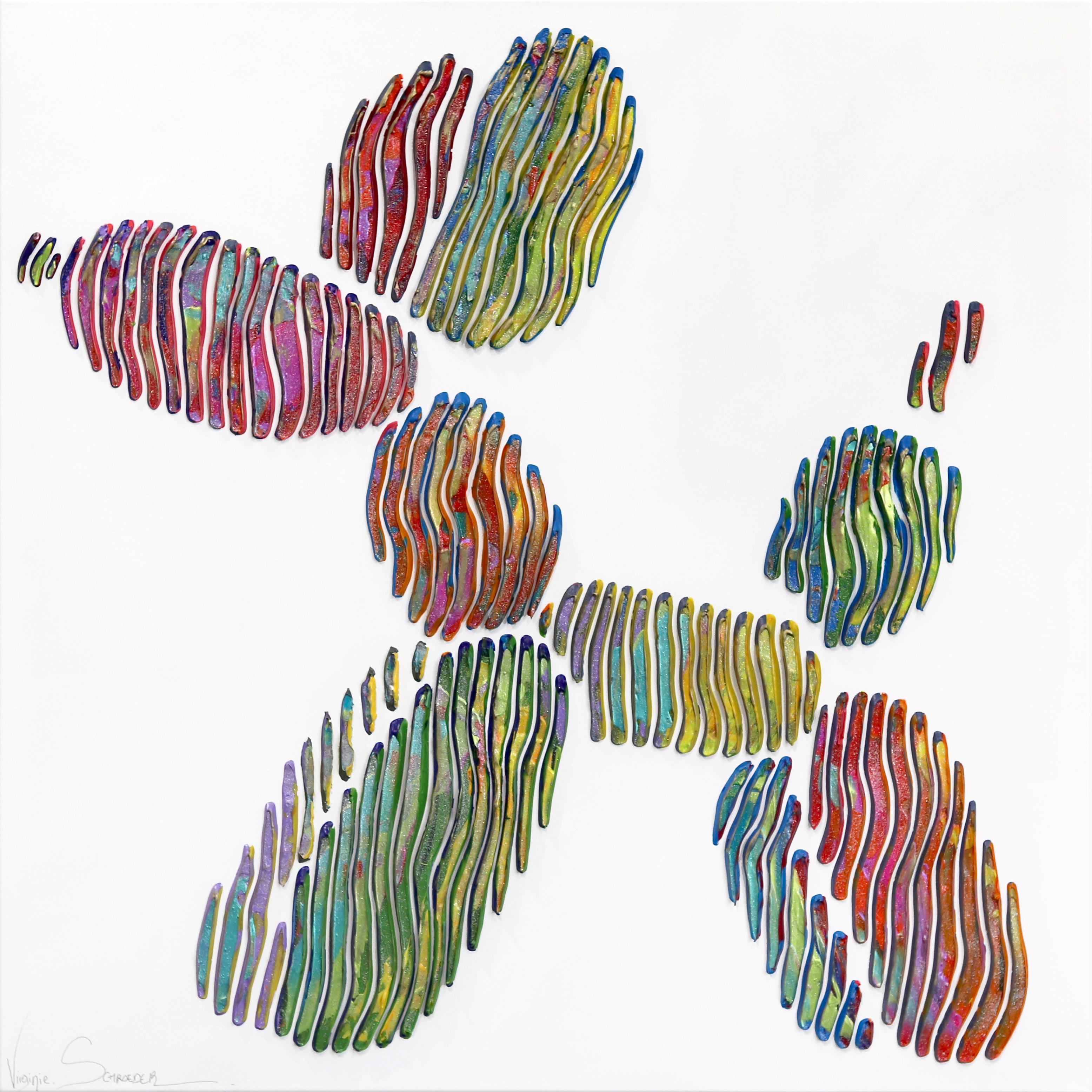 Cane Palloncino Iconico Per Sempre - Pittura Minimalista Astratta 3D Textural Colorata