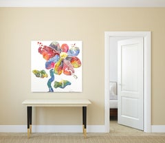 Flower Balloon Love Explosions - Colorful Original Pop Art Landscape Painting