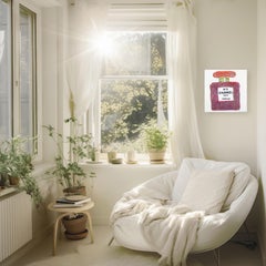 Fragrance in Illusion : Chanel n° 3 réinventé - peinture abstraite texturée en 3D