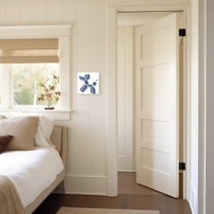 Soy Azul, No Soy Púrpura Perro Globo - Pintura Minimalista Abstracta 3D Textural