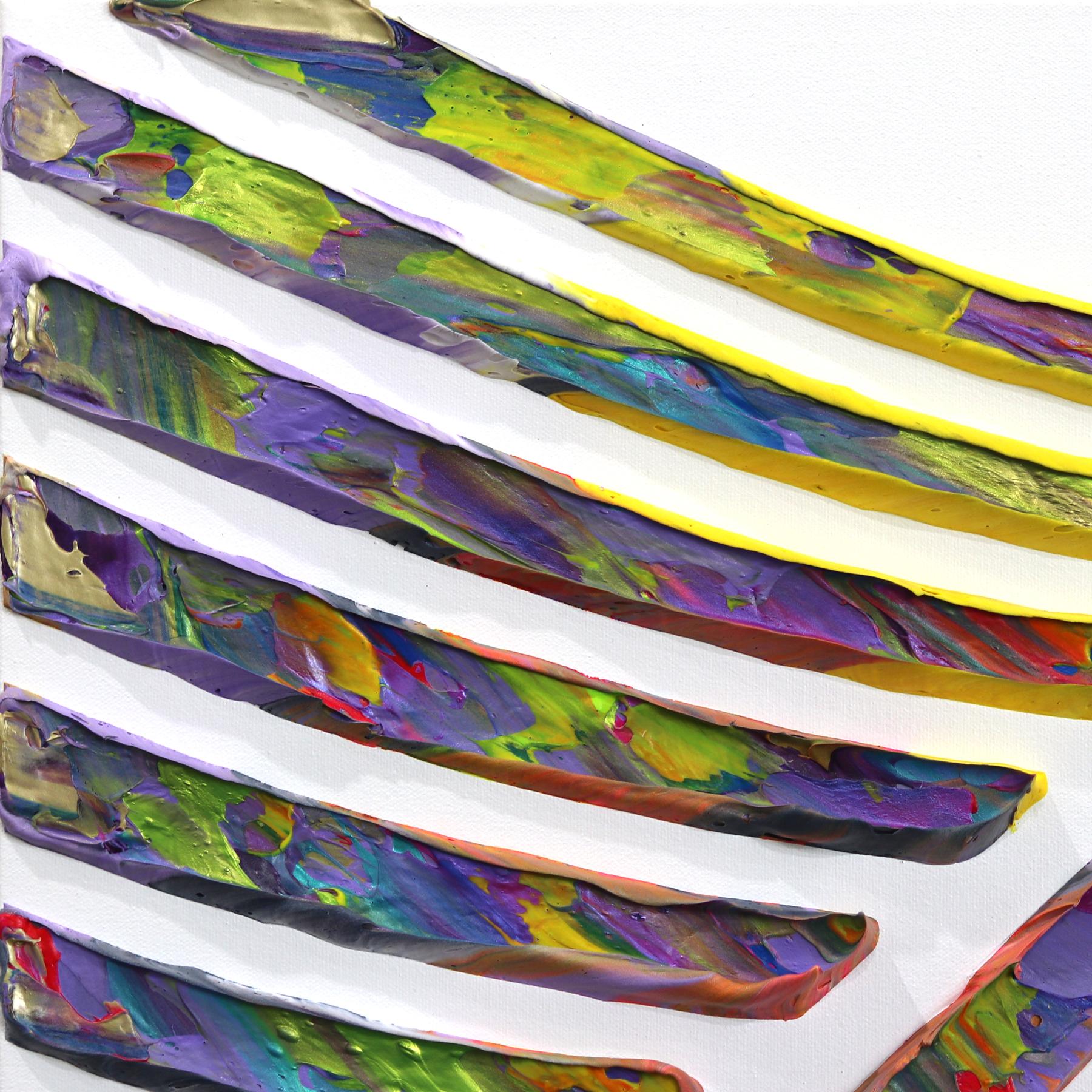 Infinite Embrace - Large Vibrant Abstract 3D Textural Painting For Sale 1