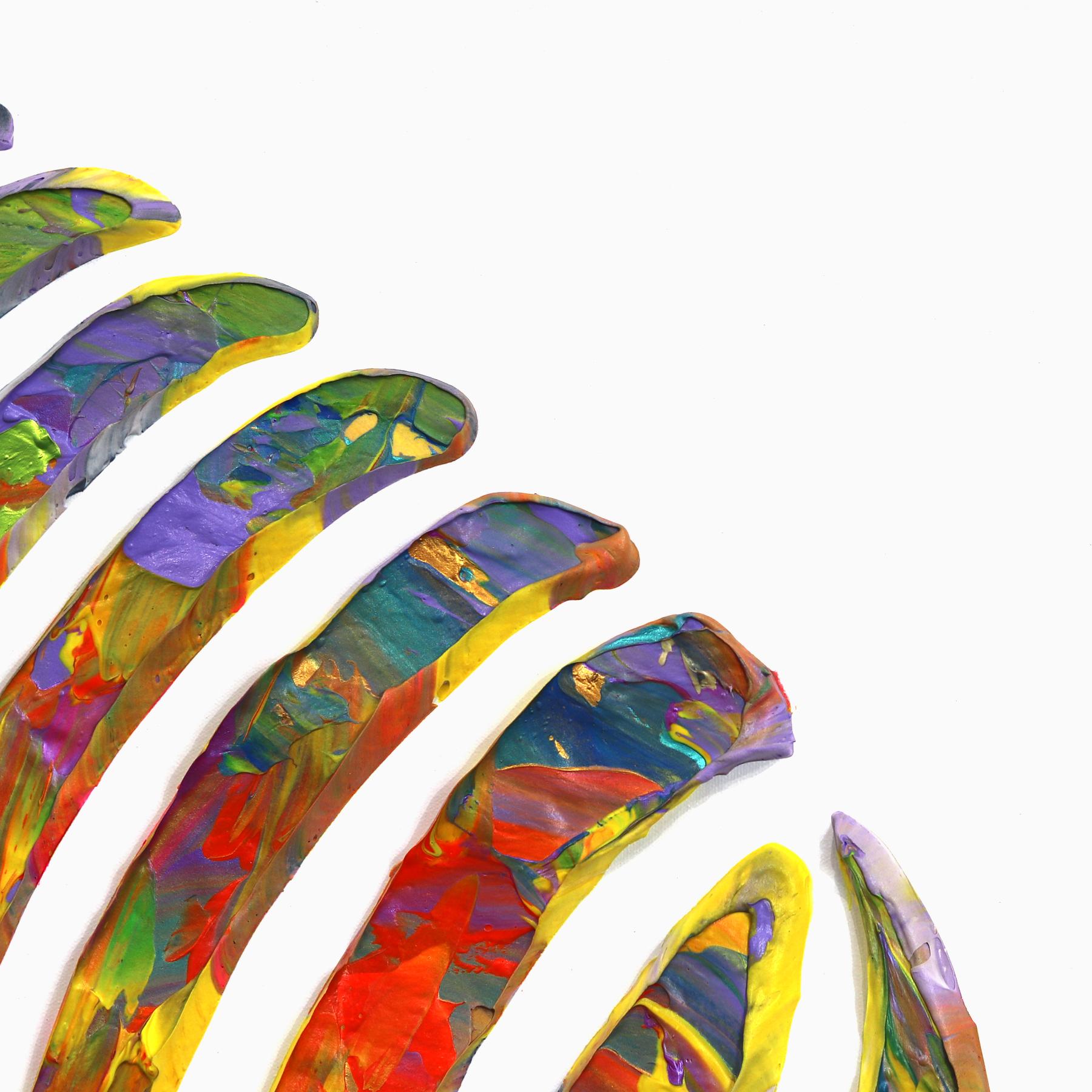 Infinite Embrace - Large Vibrant Abstract 3D Textural Painting For Sale 5