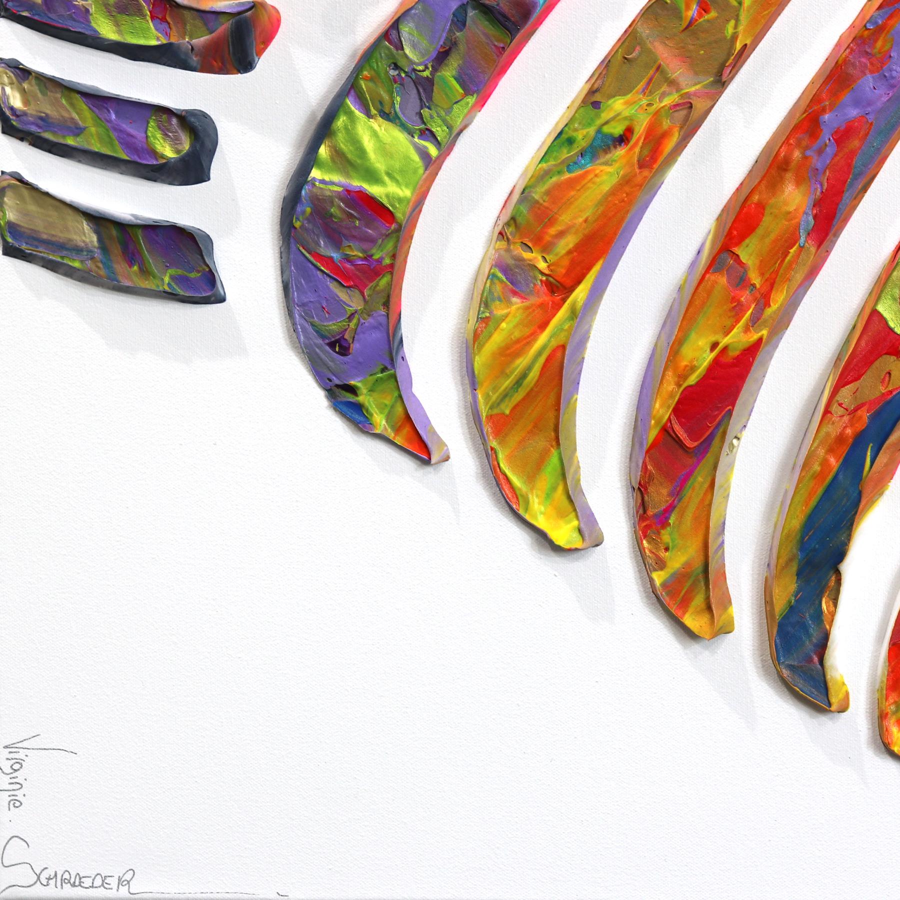 Infinite Embrace - Large Vibrant Abstract 3D Textural Painting For Sale 6