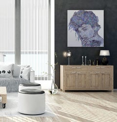 La Isla Bonita - Textural and Sculptural Iconic Pop Art Portrait Painting