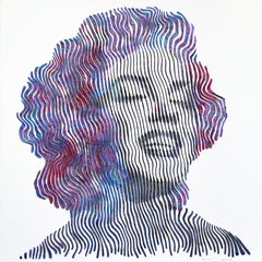 Legend in Light and Shadow: Marilyn Monroe -  Figurative Abstract 3D Painting