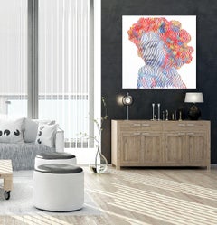 Marilyn Monroe The Smile Is Forever - Textural Colorful Square Portrait Painting