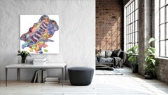 Esplosione d'amore di A&M - Pittura originale di caramelle con texture colorate