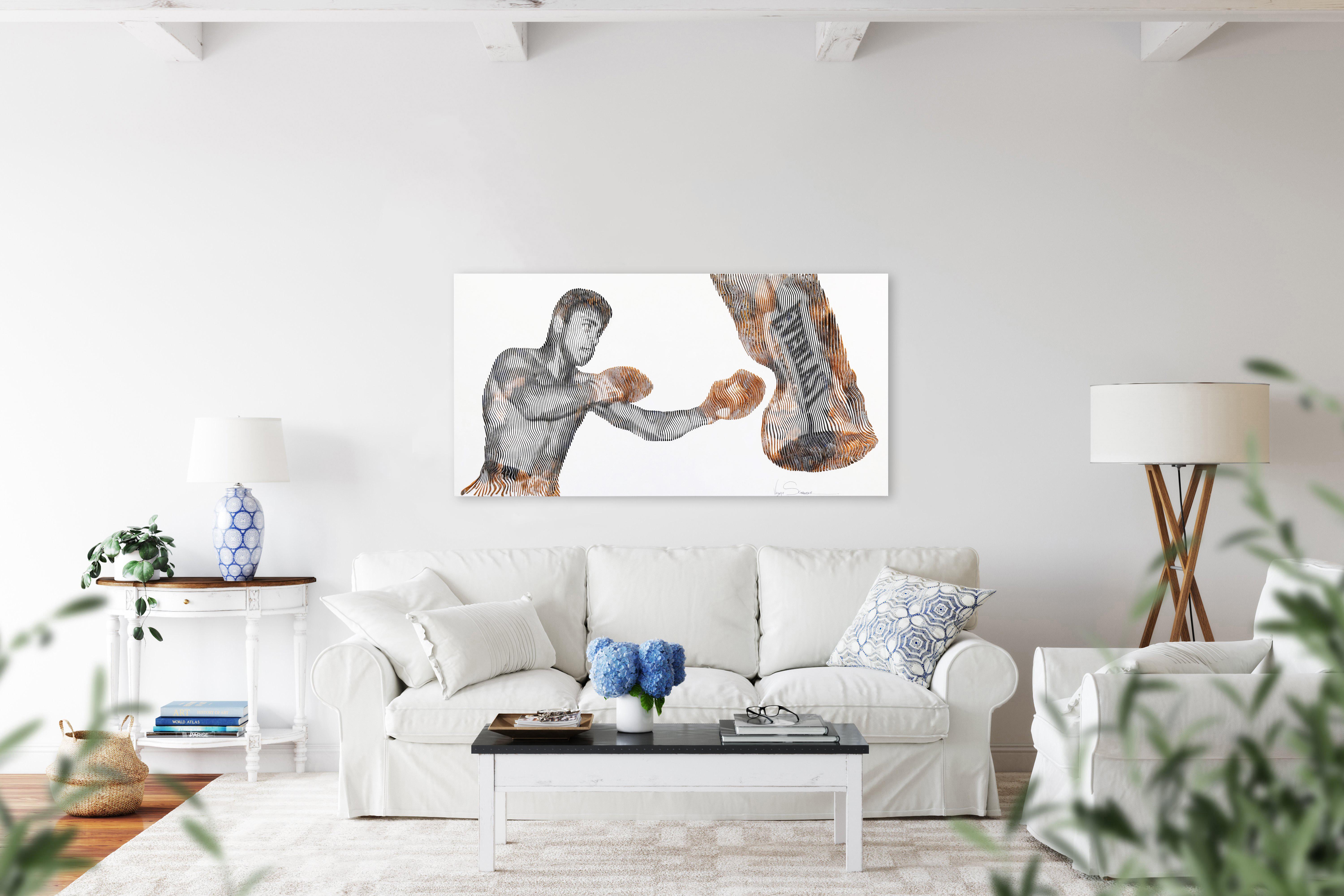 Muhammad Ali: La leyenda de mis sueños - Obra de arte figurativa original de deportes en venta 1
