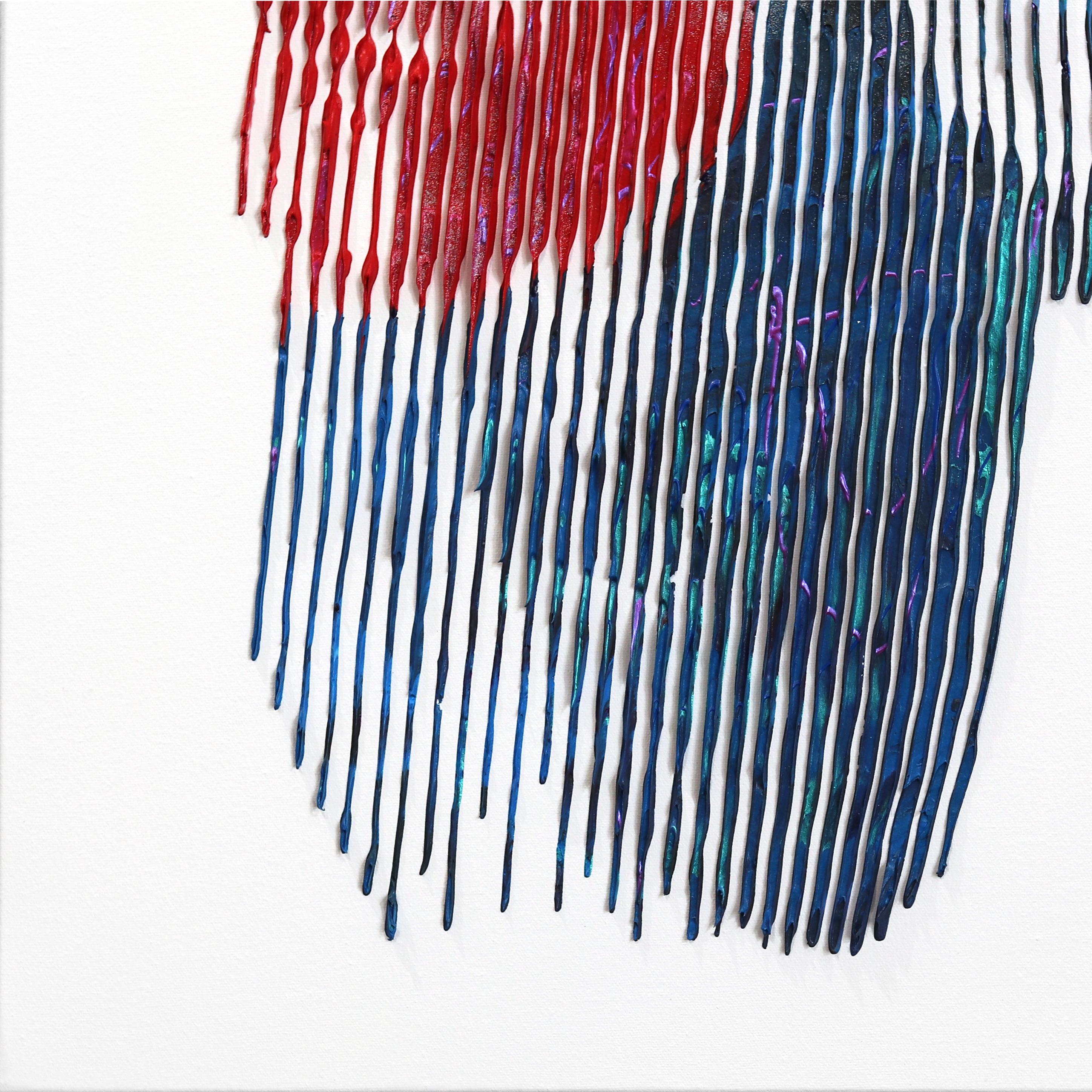 Muhammad Ali, il re del ring - Pittura astratta figurativa 3D con texture - Painting Pop Art di Virginie Schroeder