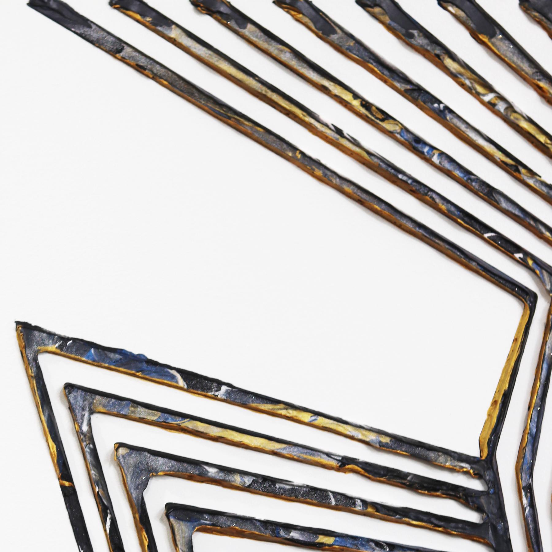 My Destiny Takes a Geometrically Surprising Angle - 3D Texturiertes Gemälde im Angebot 2