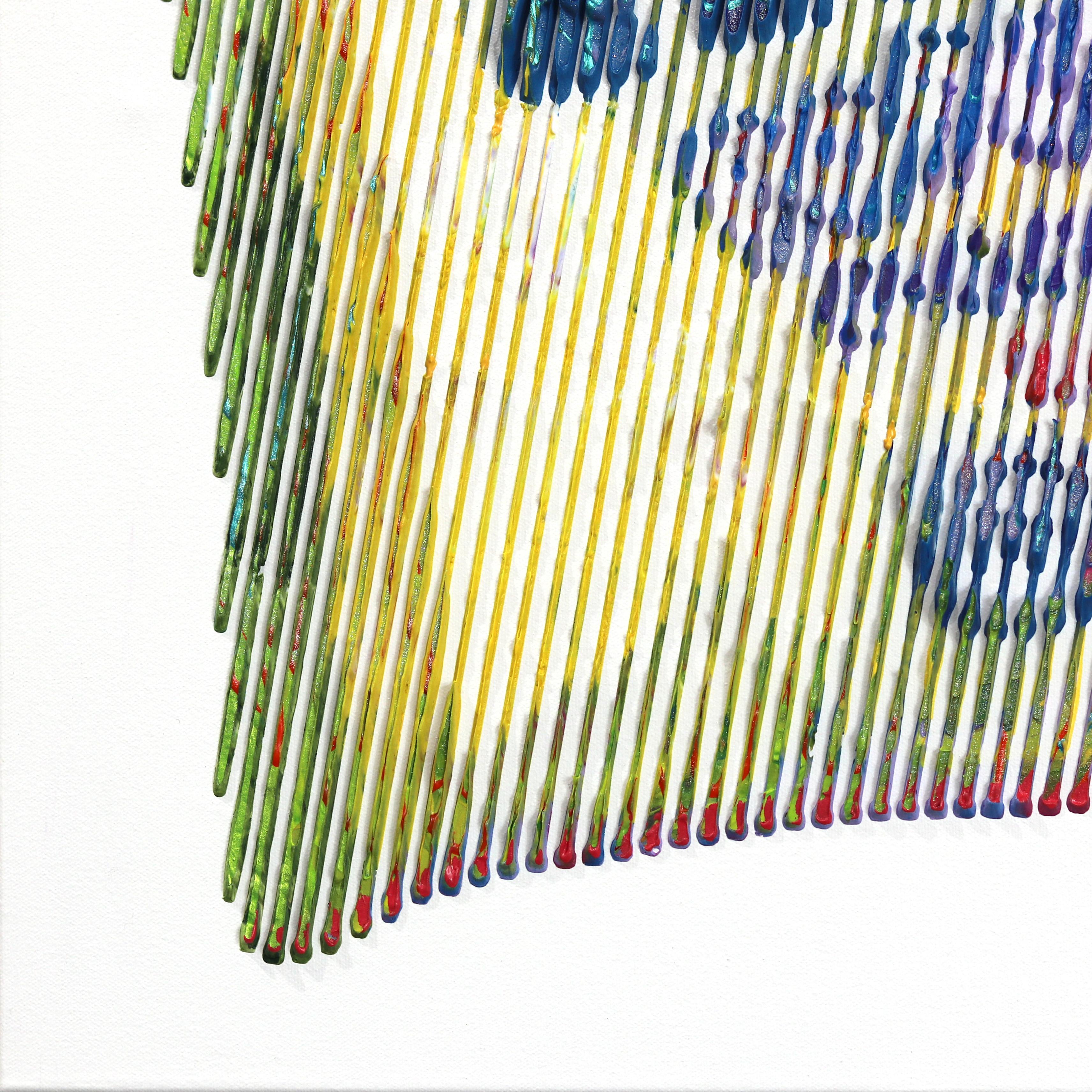 La mia caramella preferita per sempre -  Pittura astratta 3D colorata di caramelle e cibo - Painting Pop Art di Virginie Schroeder