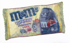 Meine Lieblingsbonbons für immer -  Buntes strukturiertes abstraktes 3D-Gemälde, Candy Food, farbenfrohes