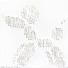 Puro e amore cane palloncino - Whiting minimalista astratto 3D Textural Painting