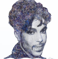 Purple Rain Prince - Original Painting - 3D Textural Pop Art Portrait Artwork