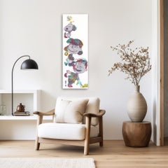 Snoopy y sus amigos - Pintura Minimalista Abstracta 3D Textural Colorida