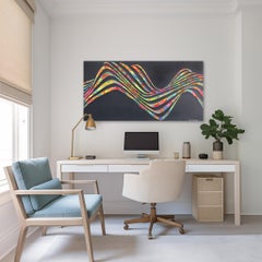 La belleza del latido del corazón - Gran pintura abstracta 3D texturizada de colores