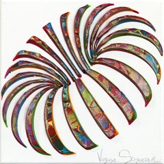 The Center of Life - Minimalist Abstract Geometric 3D Textural Colorful Painting