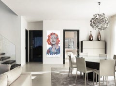 La más elegante Marilyn Monroe - Pintura original con textura Retrato Pop Art