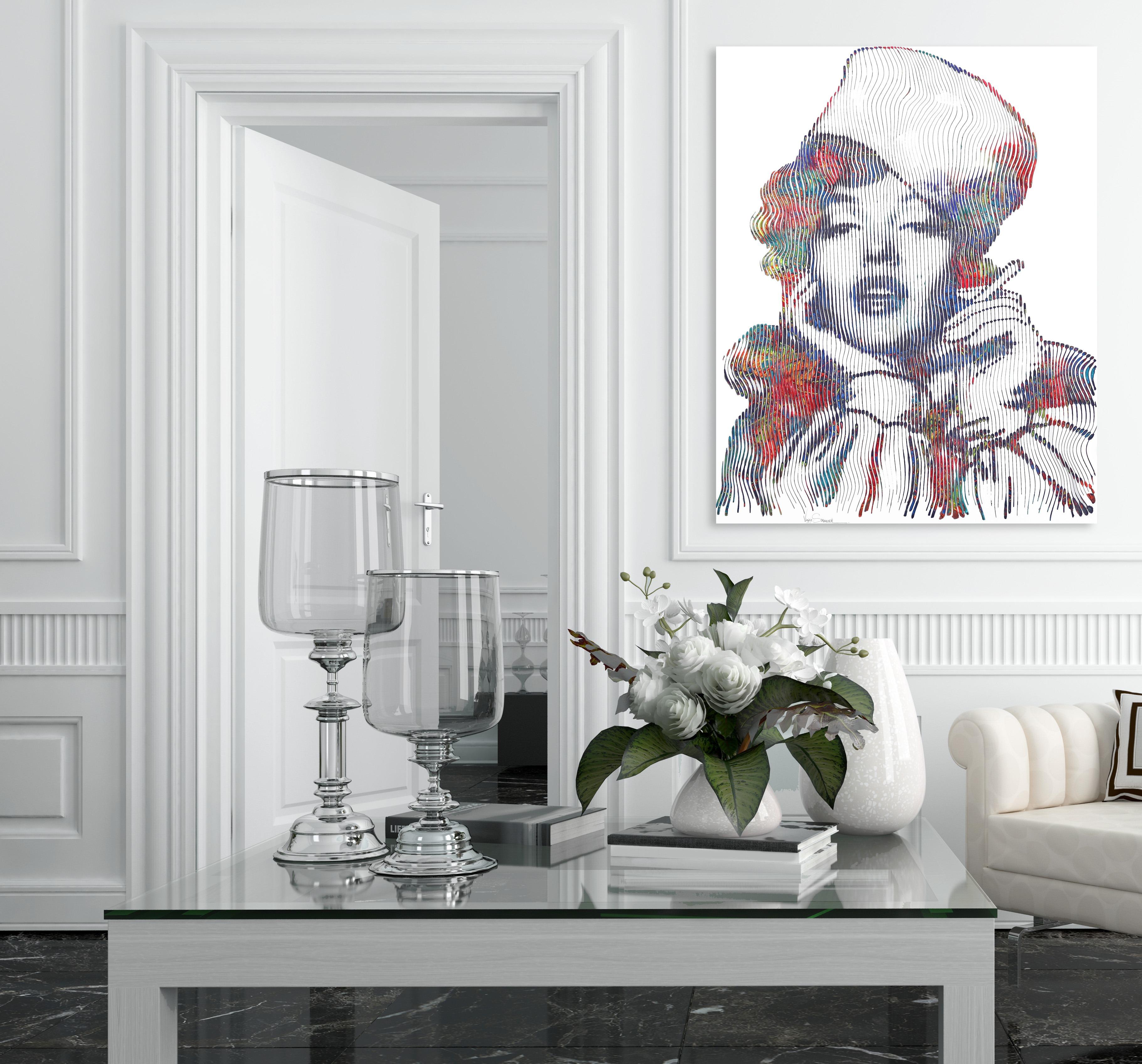 The Queen of Hollywood Marilyn - Painting by Virginie Schroeder