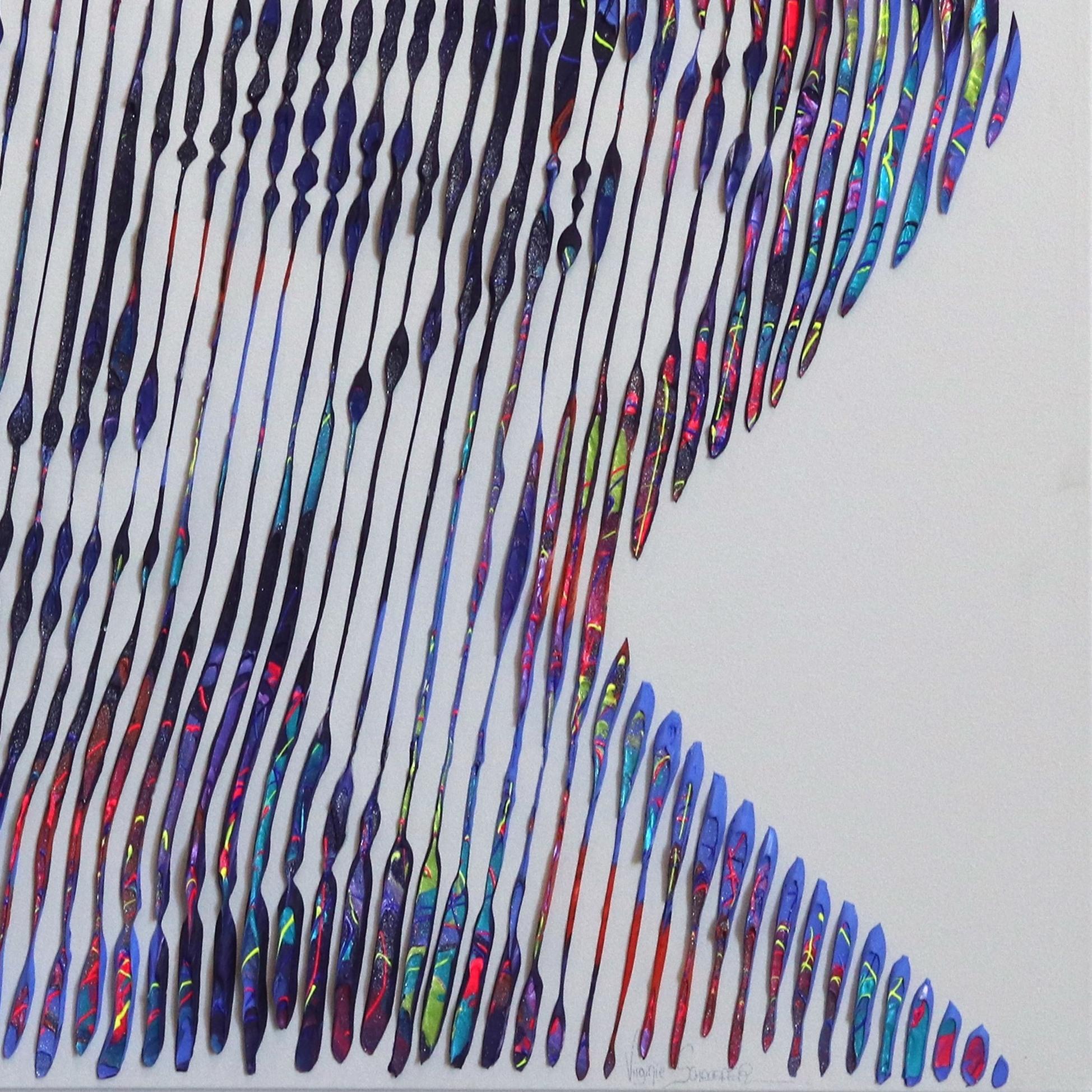 Audrey Hepburn atemporal - Arte pop figurativo original con textura sobre lienzo en venta 3