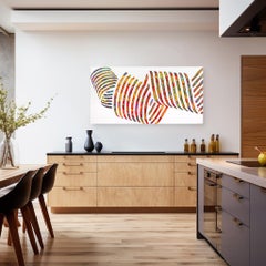 Vortex of the Heart - Large Colorful Abstract 3D Textural Painting