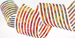 Vortex of the Heart - Large Colorful Abstract 3D Textural Painting