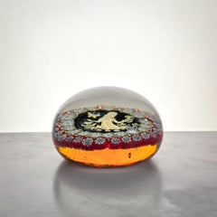 Presse-papiers Astrologique Virgo en verre de Murano de Ferro et Lazzarini 1980, Italie