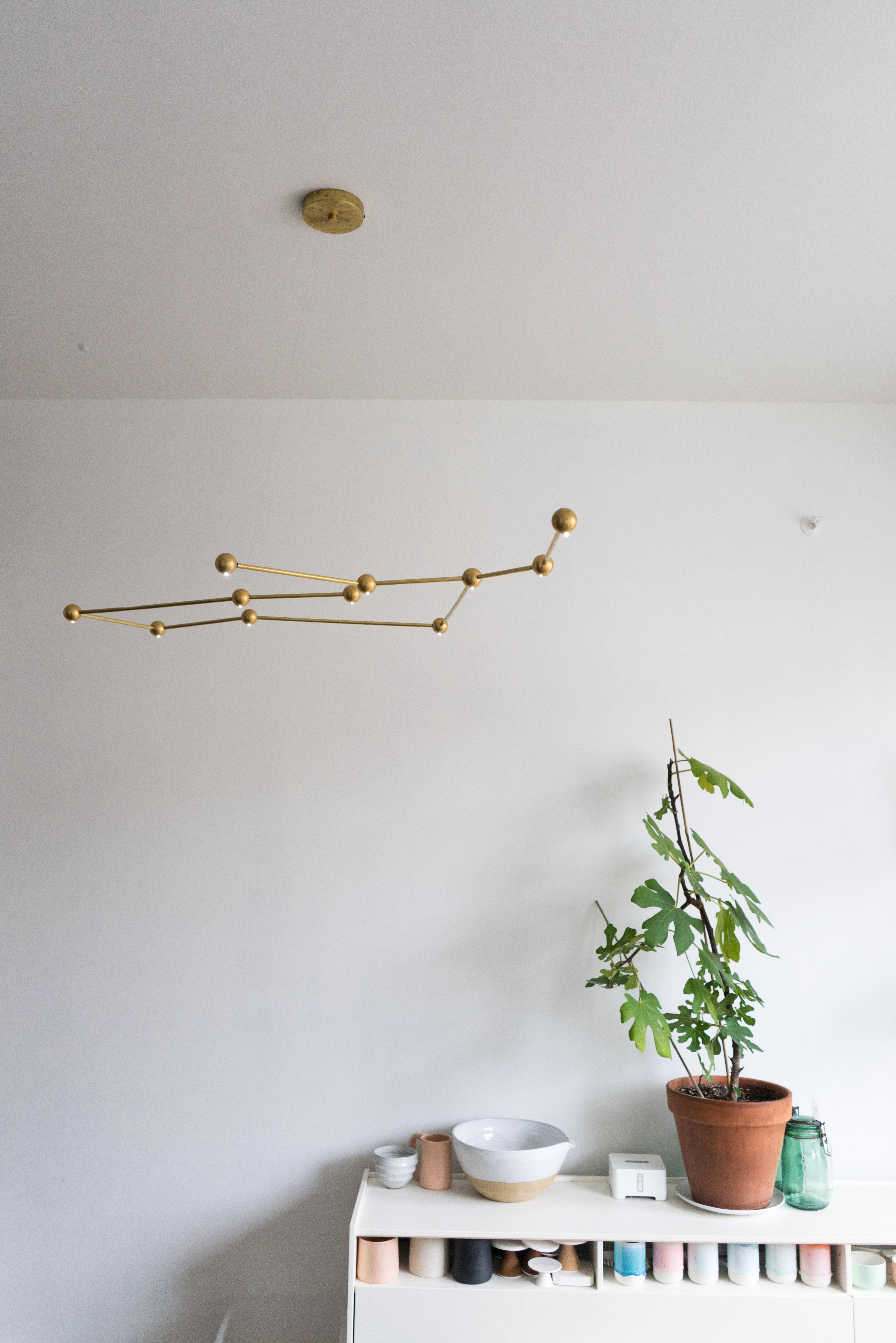 Brass Virgo Pendant Constellation For Sale