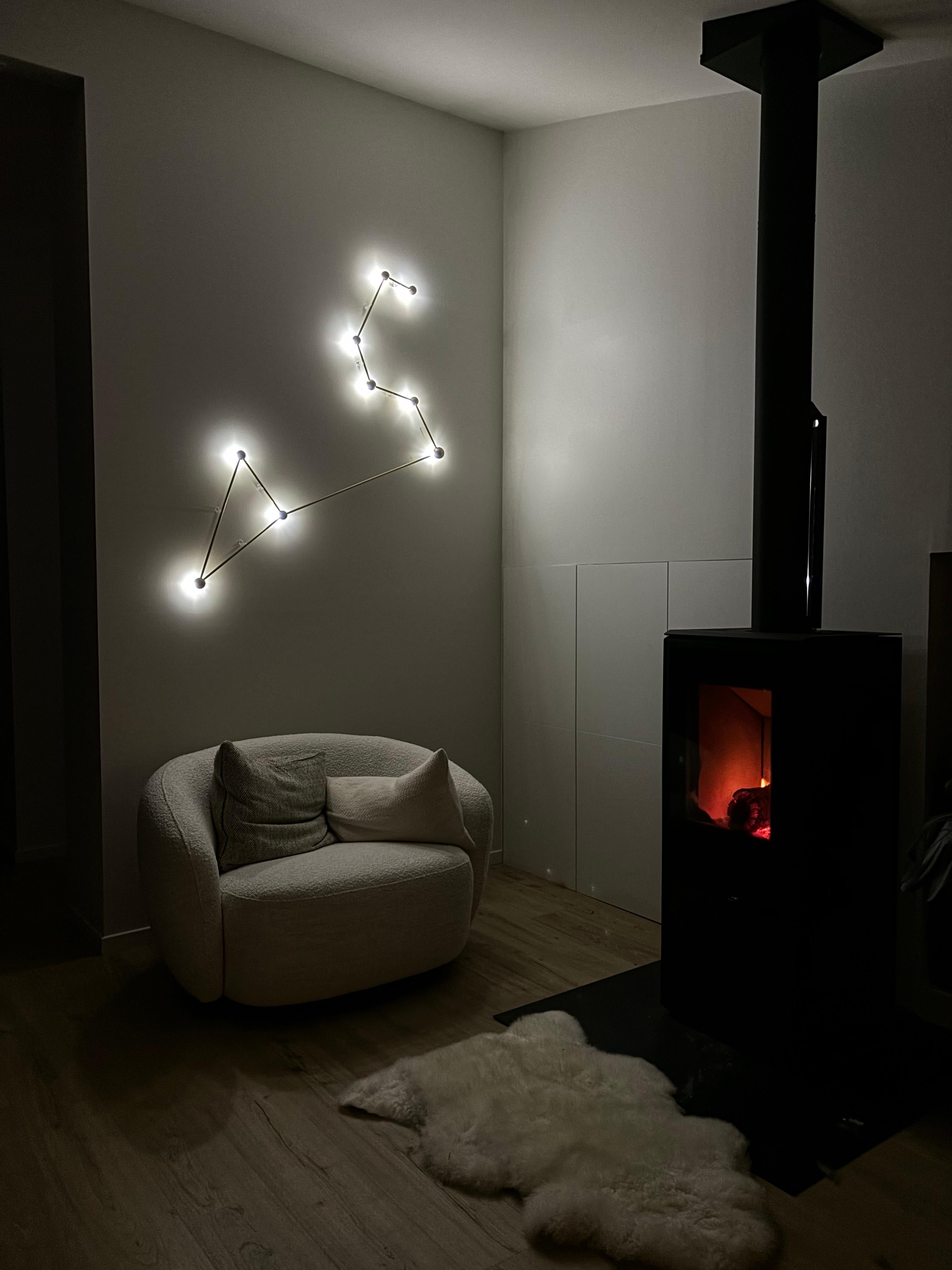 Contemporary Virgo Wall Mount Constellation For Sale