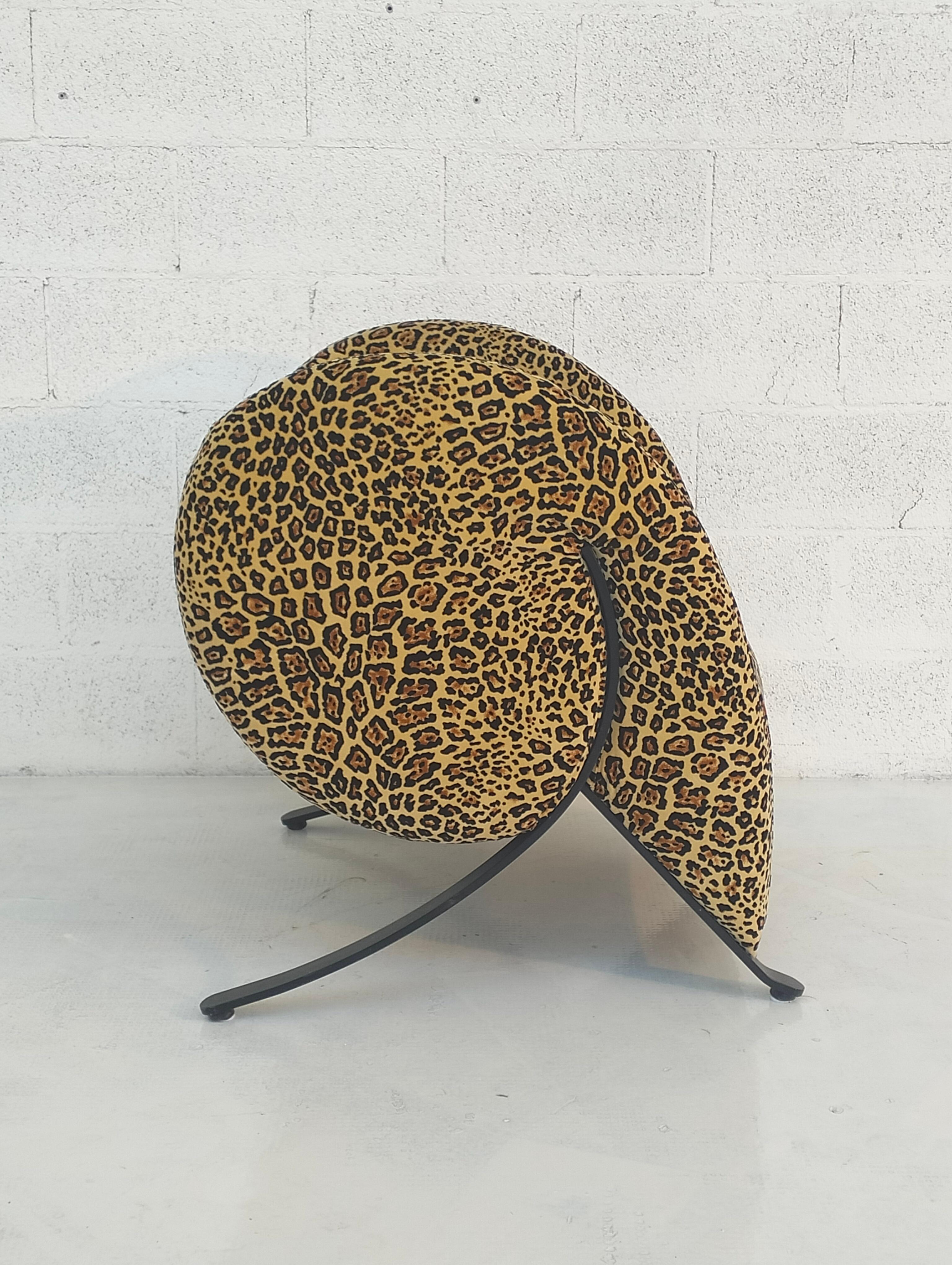 Mid-Century Modern Virgola armchair by Yaacov Kaufman for Arflex, Italy, 90's For Sale