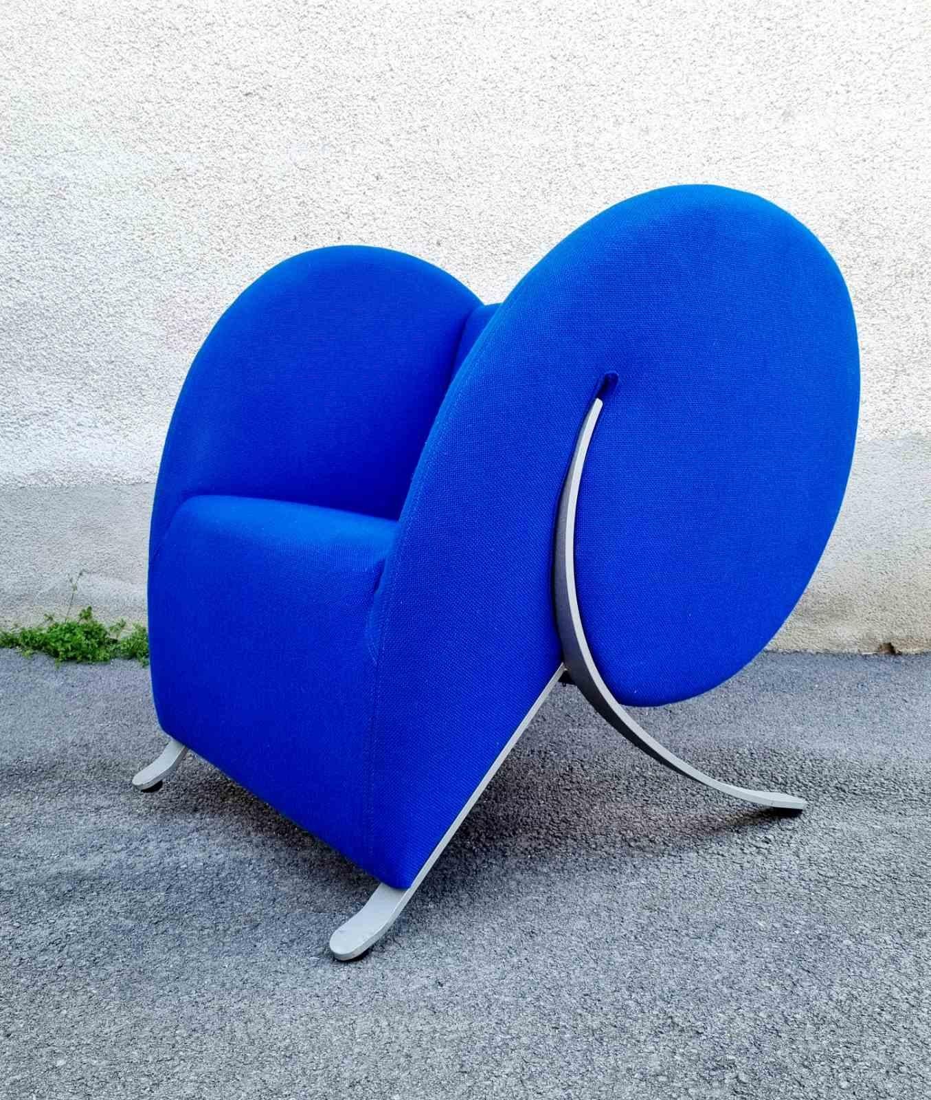Late 20th Century Virgola Armchair Designed by Yaakov Kaufman for Arflex, Italy 90s For Sale
