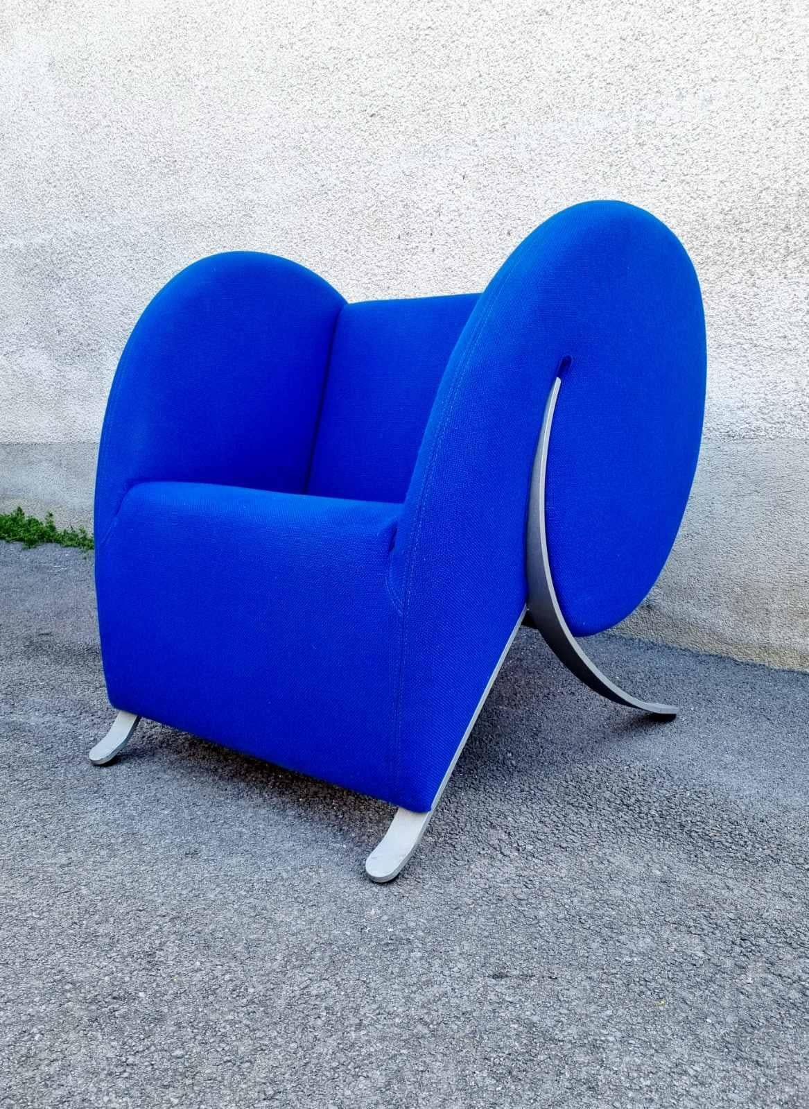 Virgola Armchair Designed by Yaakov Kaufman for Arflex, Italy 90s For Sale 1